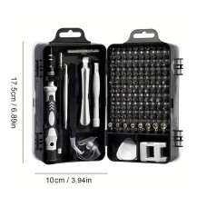 115in 1 Electronics Tool Kit with Case, 98 PCS Magnetic Precision Bits - for Computer, Laptop, for iPhone, for Macbook, PC, for PS5, Game Controller, RC, Watch, Phone Repair Kit